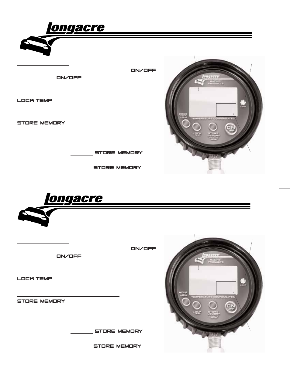 Longacre 50365 Ultimate Digital Tire Pressure Gauge User Manual | 2 pages