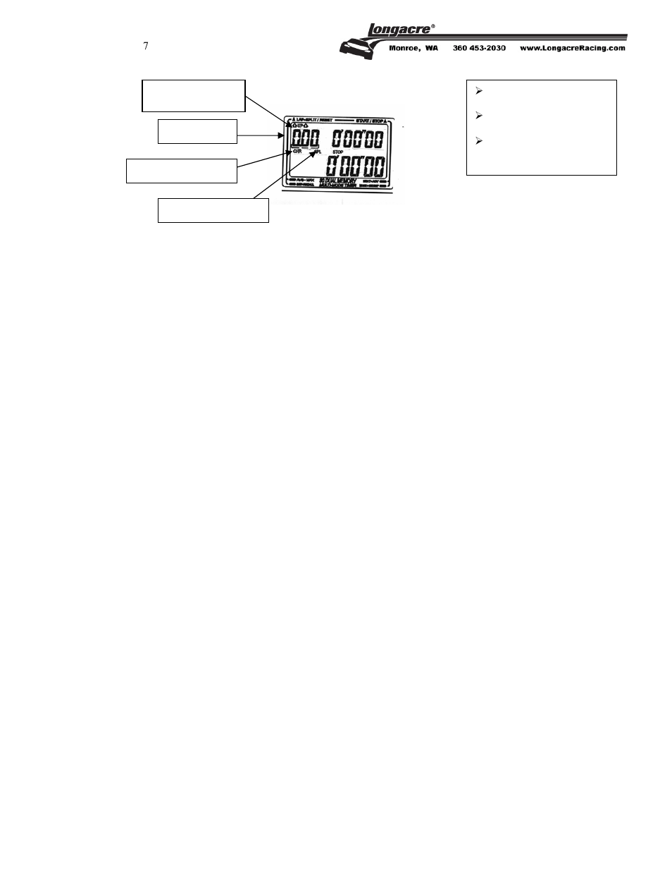 Memory recall direction, 30 memory recall operation, Lap chronograph operation | Longacre 22172 Robic SC-606W Stopwatch User Manual | Page 4 / 7