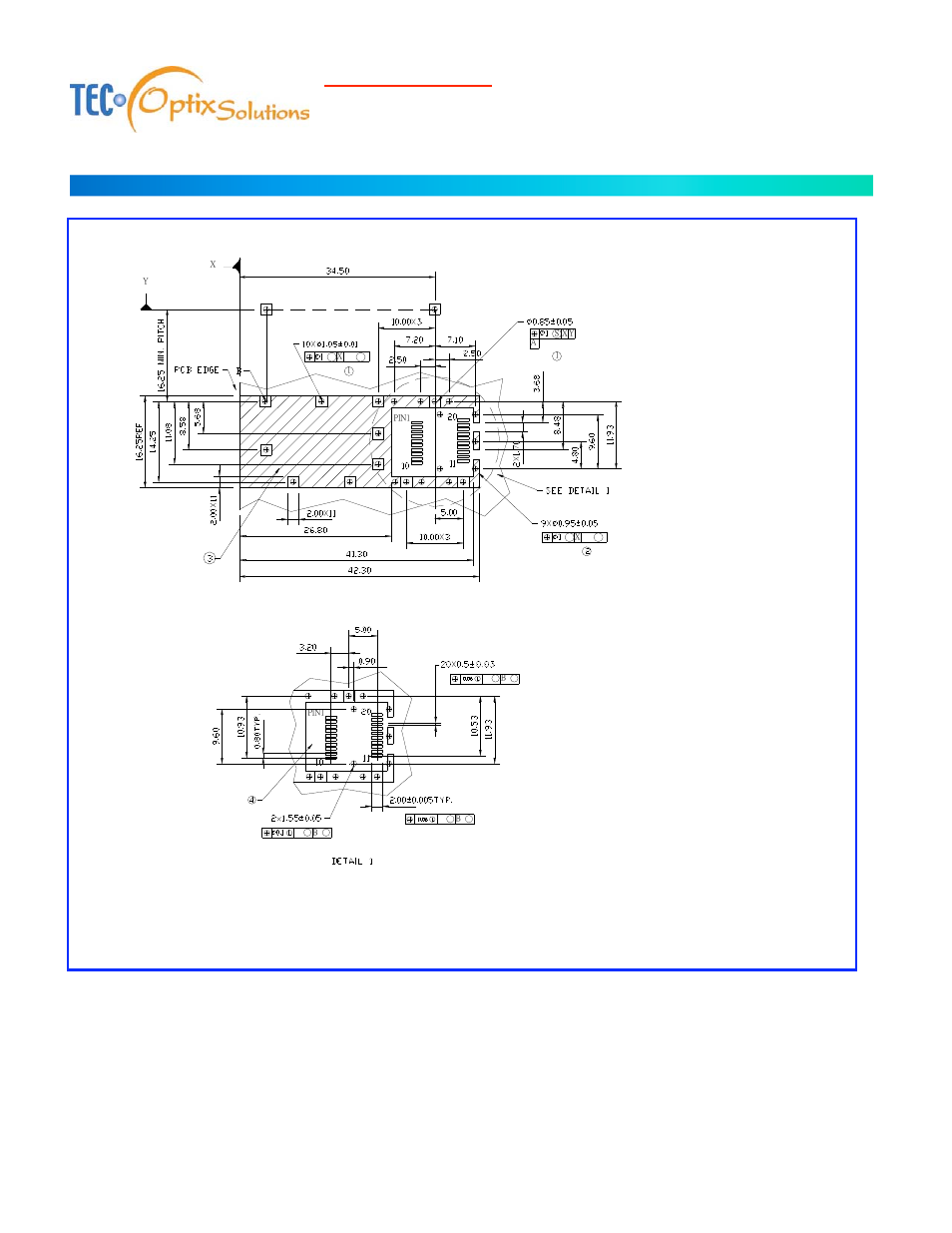 Sfp host board mechanical layout, Unit: mm | Lynn Electronics MC-SFP-MM-550M User Manual | Page 7 / 10