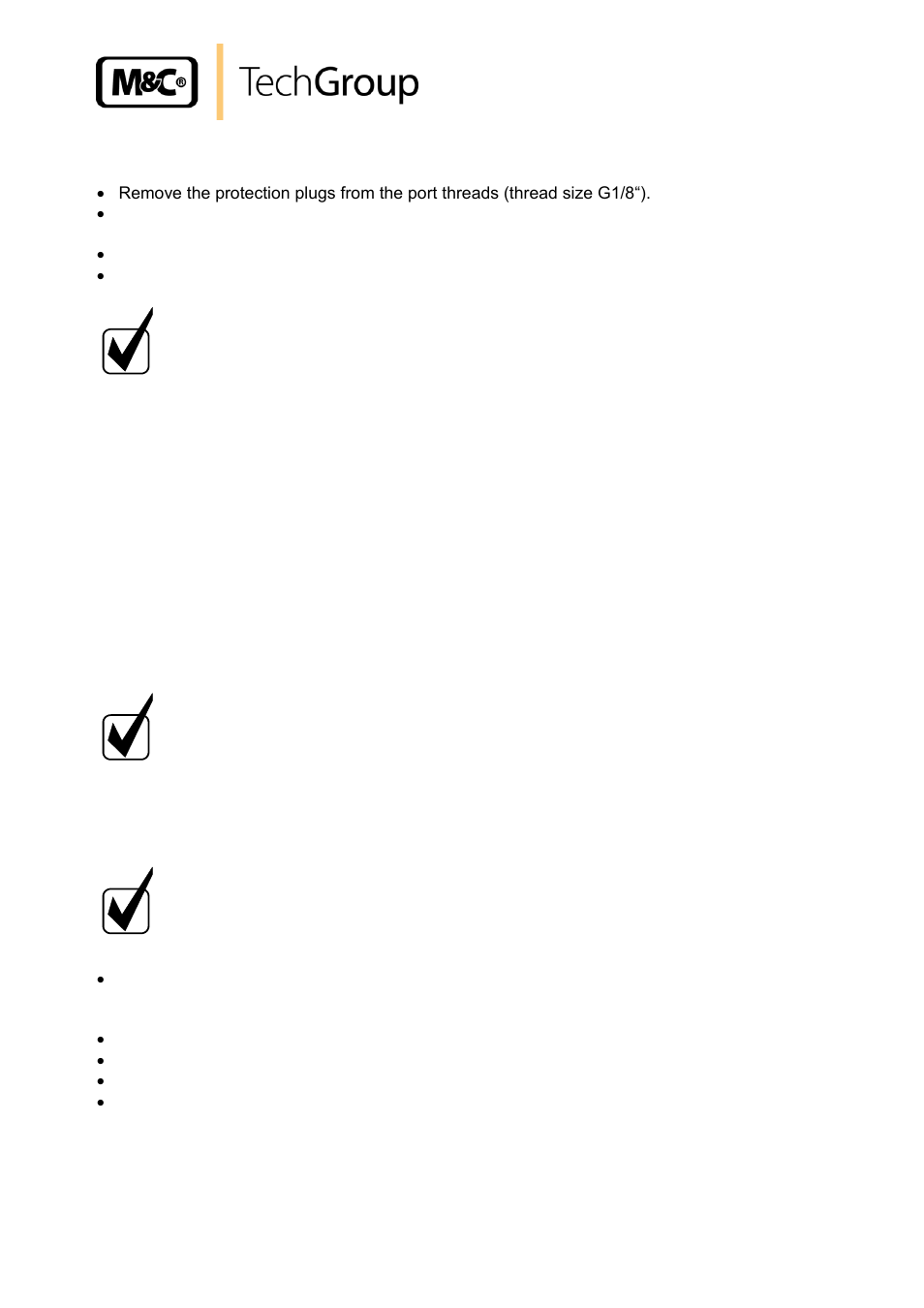 Pneumatic, Supply line connections, Hose-/tube connections | M&C TechGroup N9 KP18 Operator's manual User Manual | Page 13 / 21