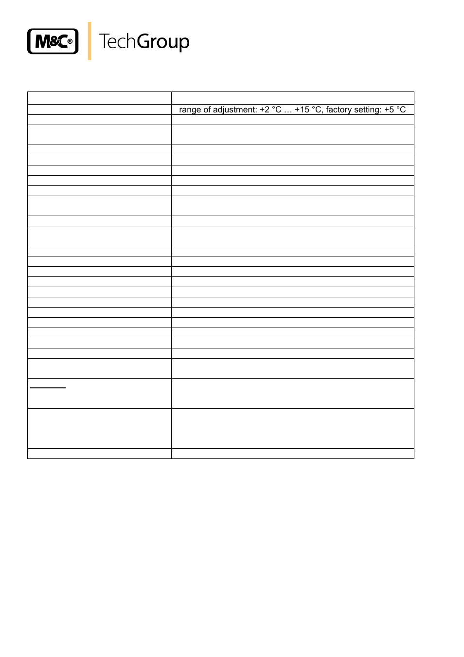 Technical data | M&C TechGroup PSS-10_1 Operator's manual User Manual | Page 8 / 23