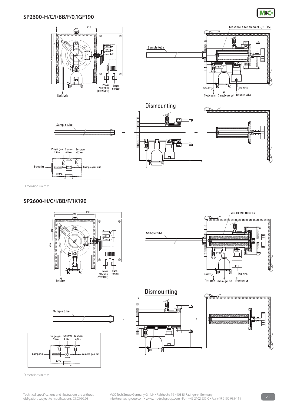 M&C TechGroup SP2600-H_C_I_BB_F_0,1GF190 Data sheet User Manual | Page 3 / 3