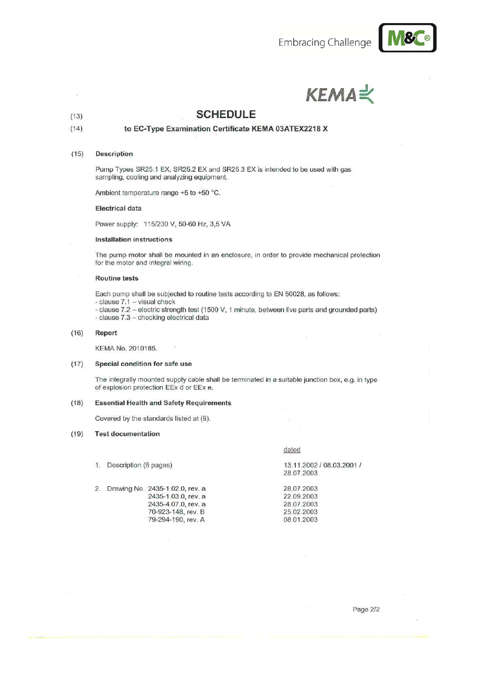 M&C TechGroup SR25.1_Ex Operator's manual User Manual | Page 22 / 22