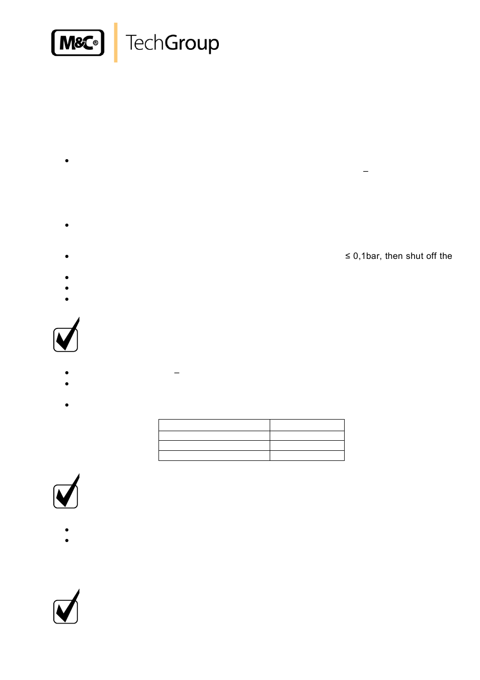 Zero calibration | M&C TechGroup PMA 10S Operator's manual User Manual | Page 19 / 27