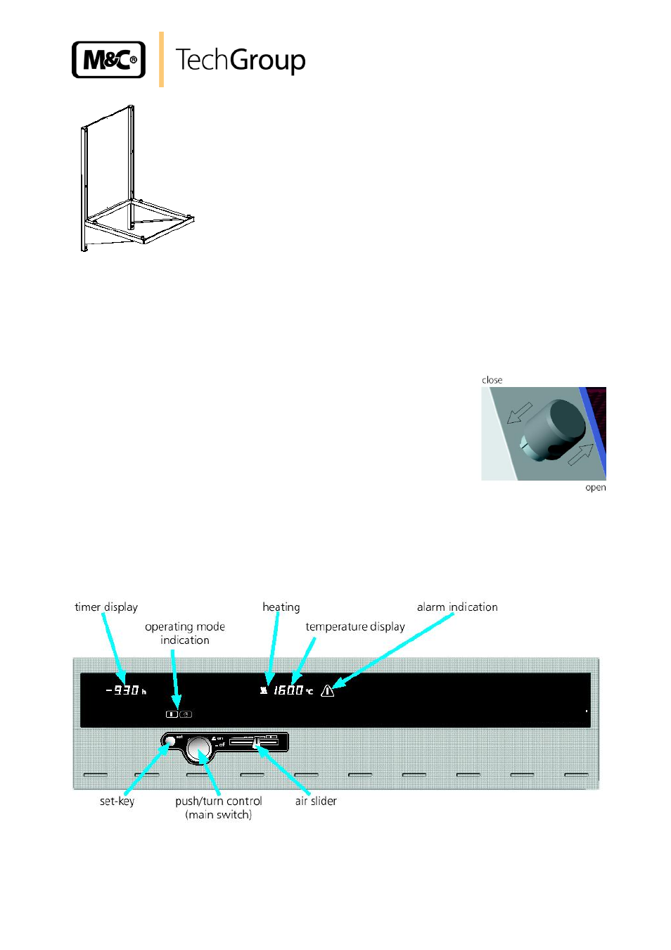 Operating, Operating the door, Controls and indications | Figure 4, Wall bracket, Figure 5, Figure 6 | M&C TechGroup PAS-500 Operator's manual User Manual | Page 13 / 20
