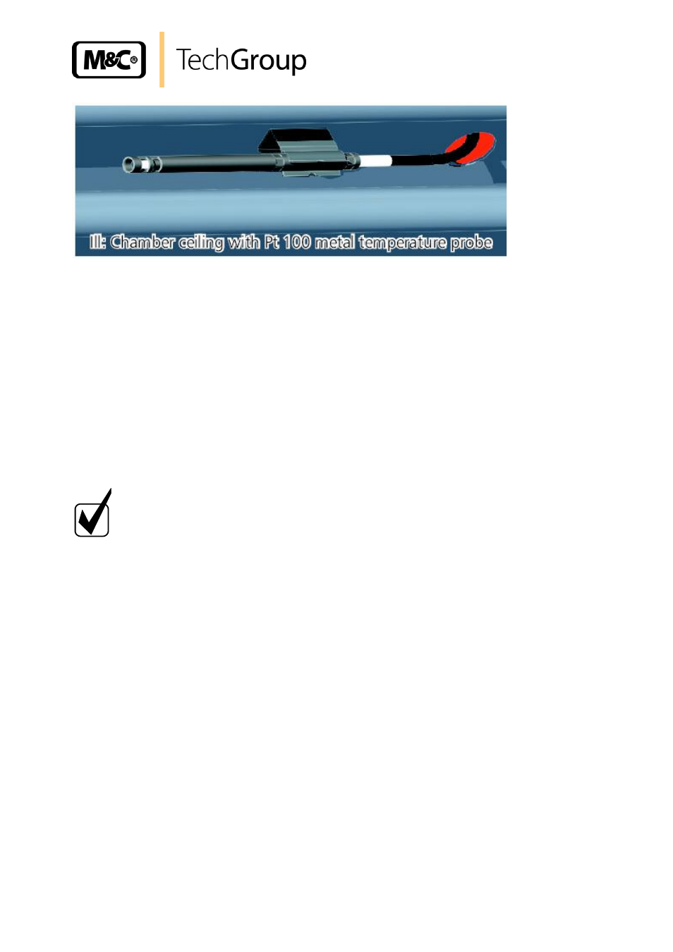 Maintenance, Figure 8, Arrangement of the temperature sensor | M&C TechGroup PAS-500 Operator's manual User Manual | Page 17 / 20