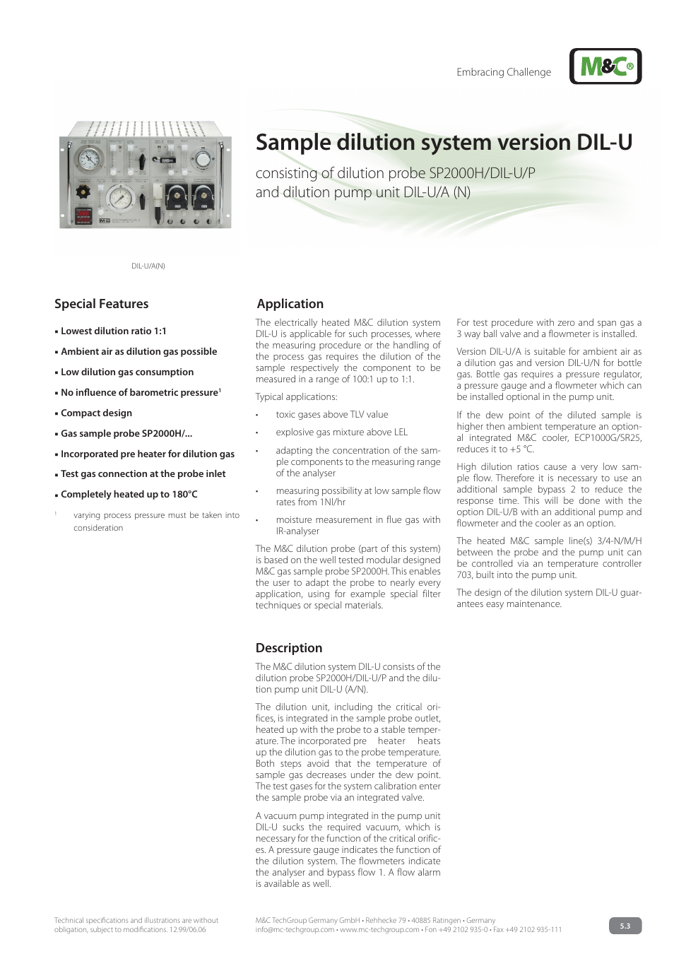 M&C TechGroup DIL-U Data sheet User Manual | 2 pages