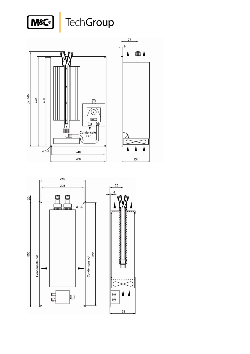 Figure 2, Dimensions vc-1-sl, Figure 3 | Dimensions vc-2-l | M&C TechGroup VC-2-SL Operator's manual User Manual | Page 9 / 18