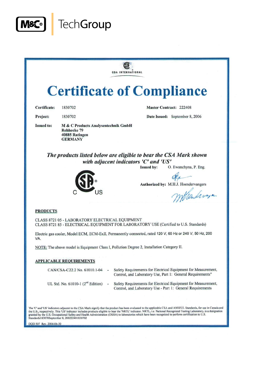M&C TechGroup ECM-ExII Operator's manual User Manual | Page 32 / 39
