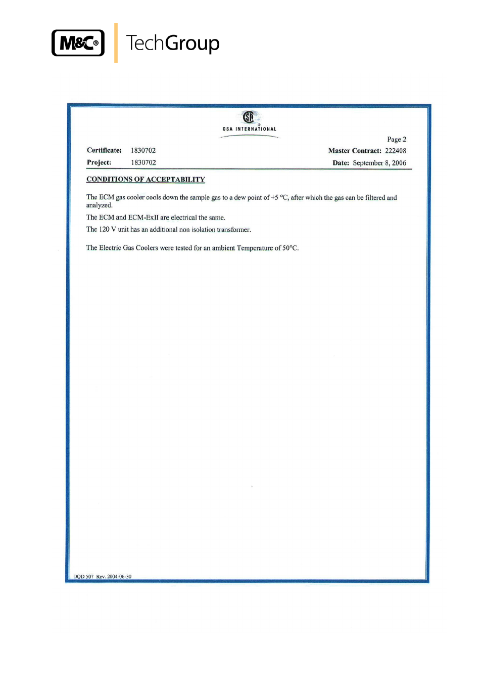 M&C TechGroup ECM-ExII Operator's manual User Manual | Page 33 / 39
