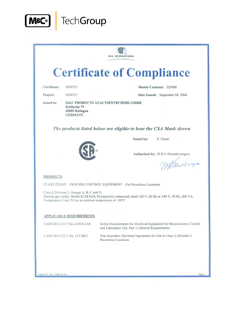 M&C TechGroup ECM-ExII Operator's manual User Manual | Page 35 / 39