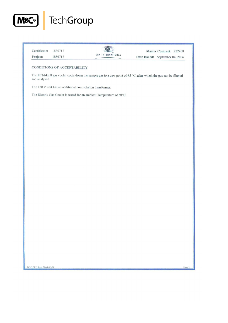 M&C TechGroup ECM-ExII Operator's manual User Manual | Page 36 / 39