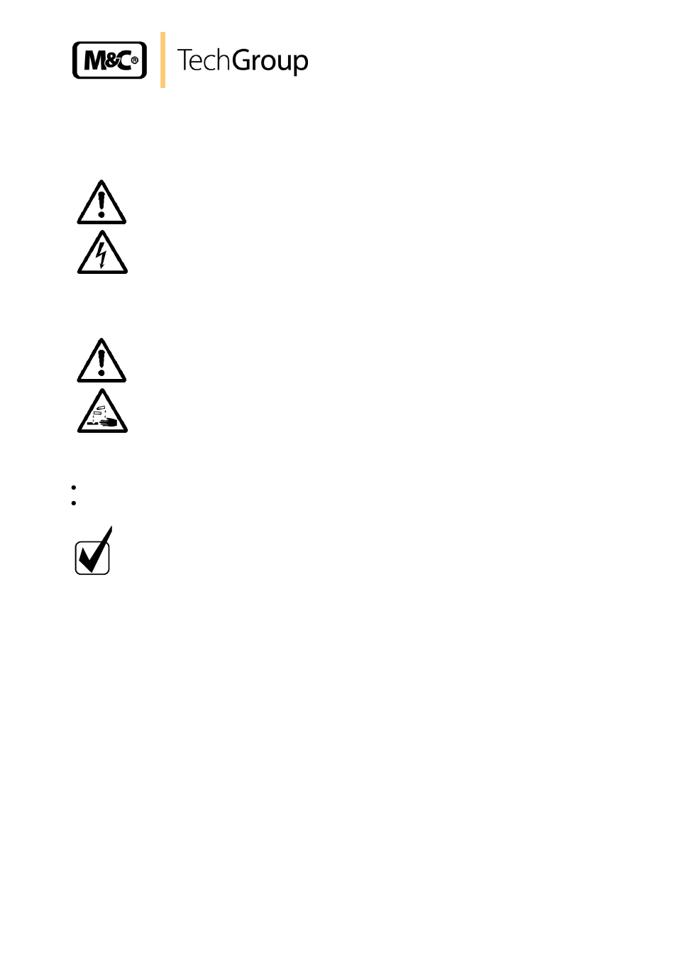 Maintenance | M&C TechGroup MP12 Operator's manual User Manual | Page 13 / 17