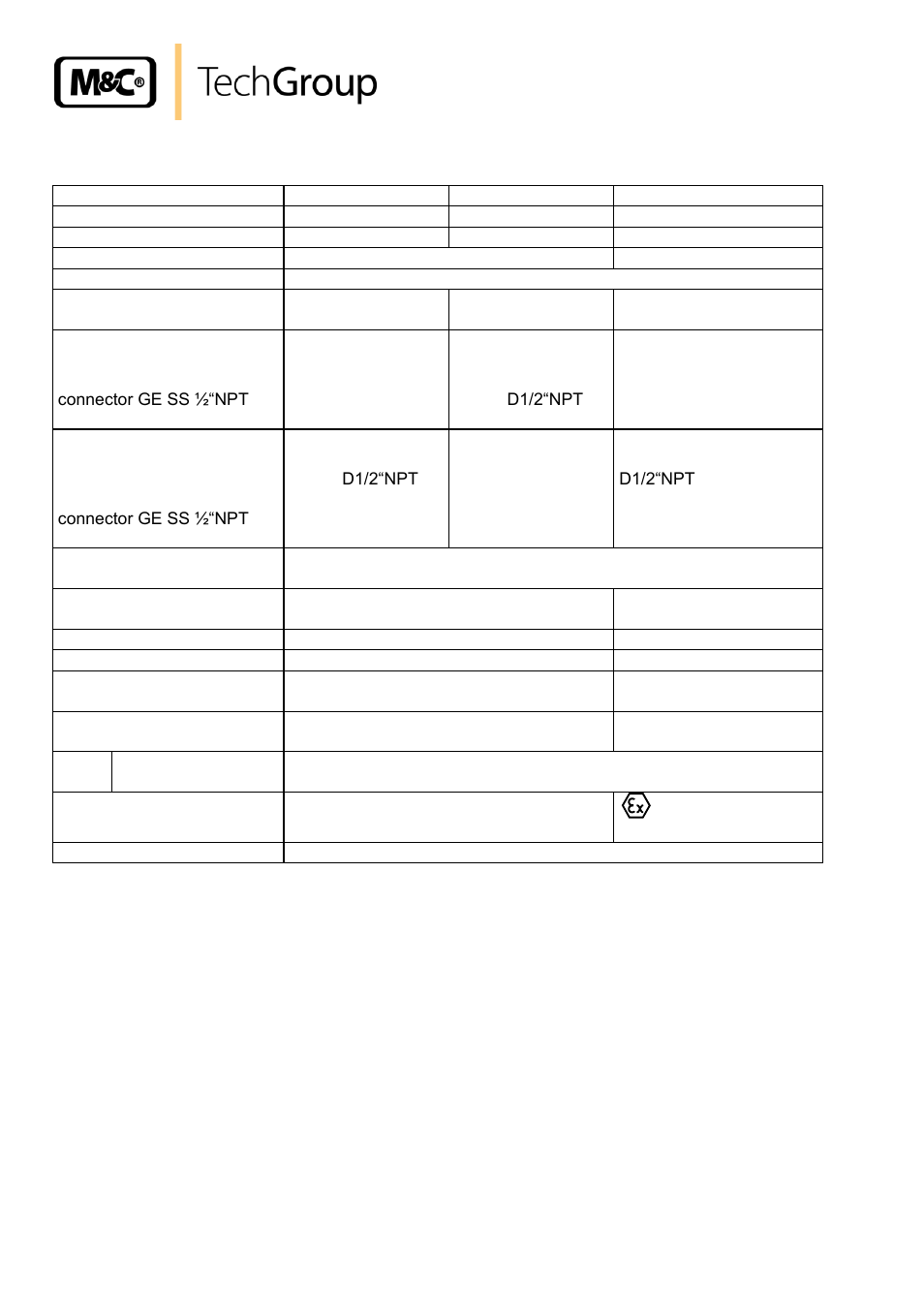 Technical data | M&C TechGroup KS 2.Ex Operator's manual User Manual | Page 8 / 17