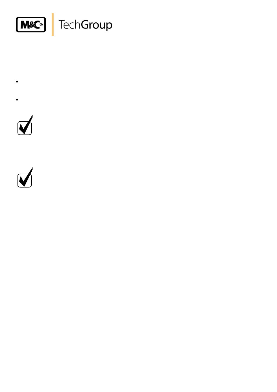 Receipt and storage, Installation notes | M&C TechGroup BA-C Operator's manual User Manual | Page 10 / 16