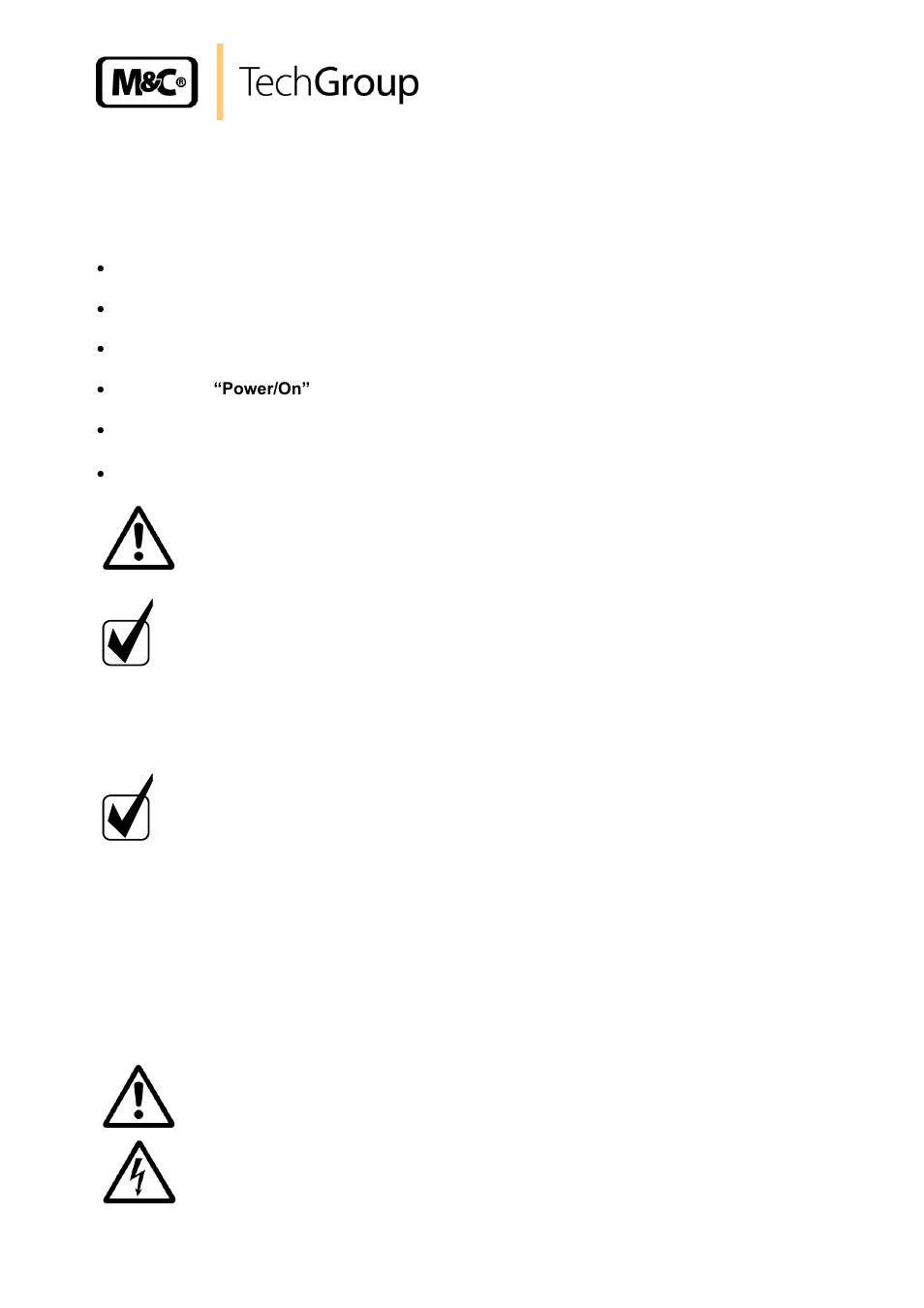 Initial operation, Switch off, Maintenance | M&C TechGroup BA-C Operator's manual User Manual | Page 13 / 16