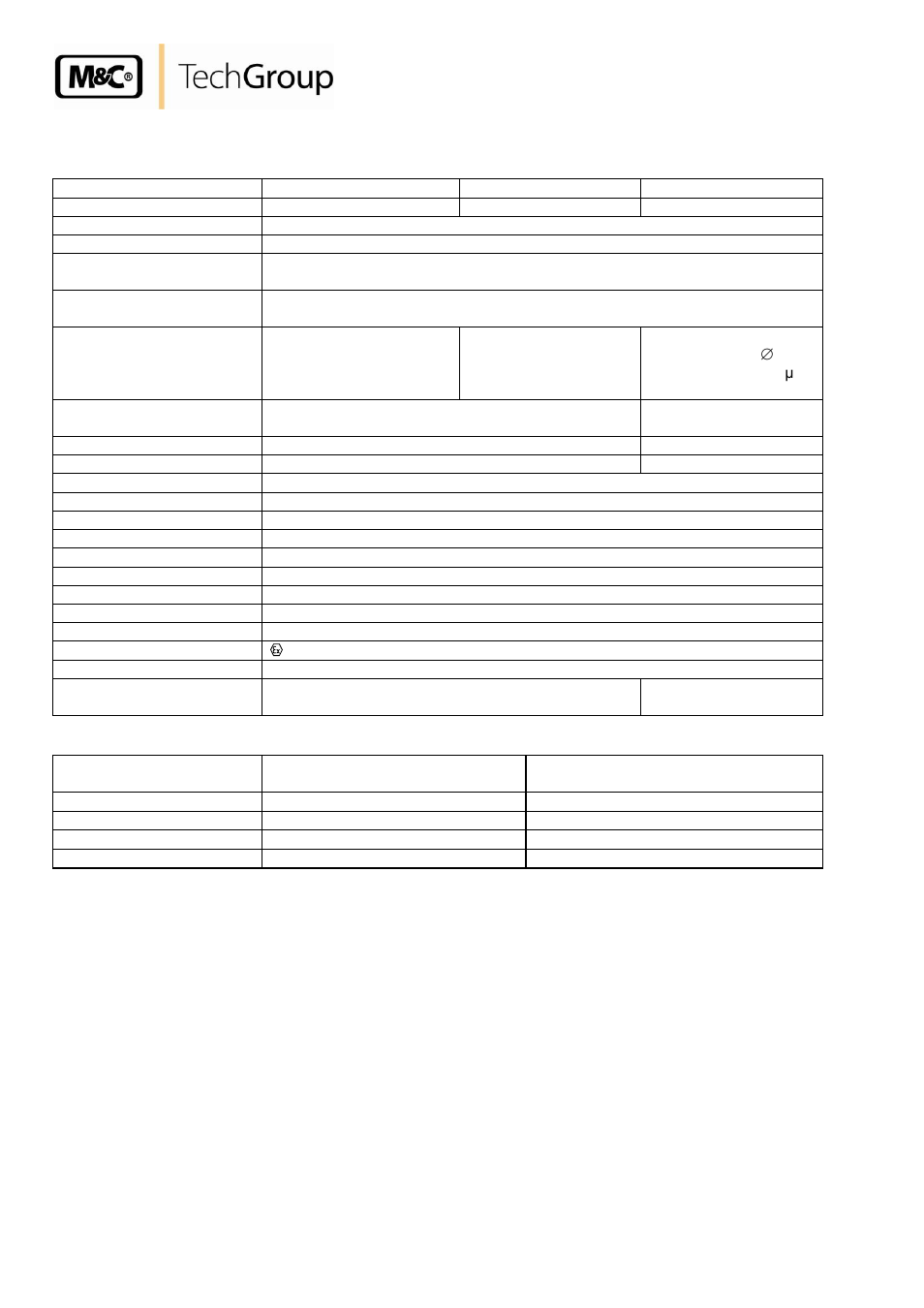 Technical data | M&C TechGroup SP 30-H.._EX2 Operator's manual User Manual | Page 10 / 16