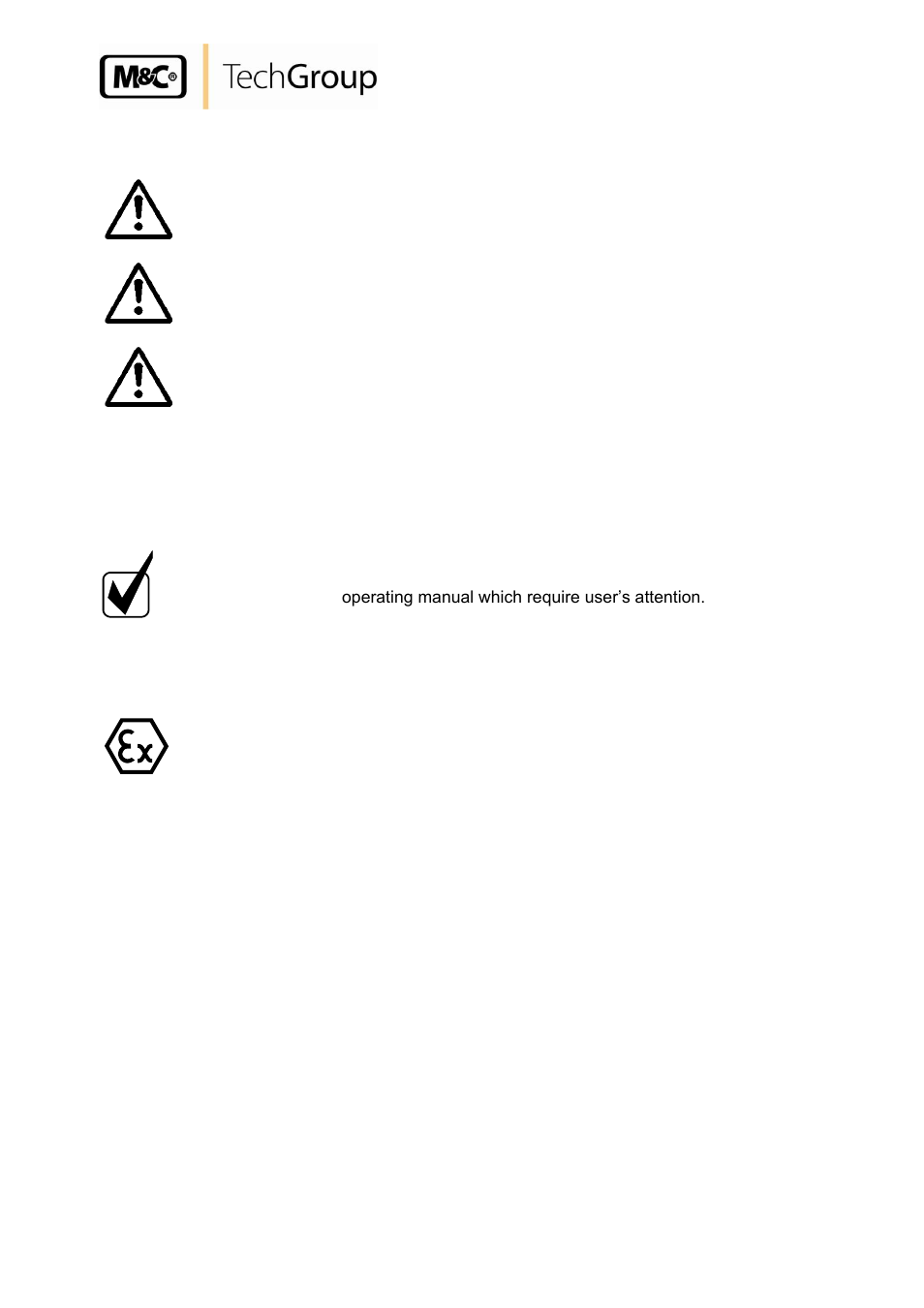Used terms and signal indications | M&C TechGroup SP 30-H.._EX2 Operator's manual User Manual | Page 7 / 16