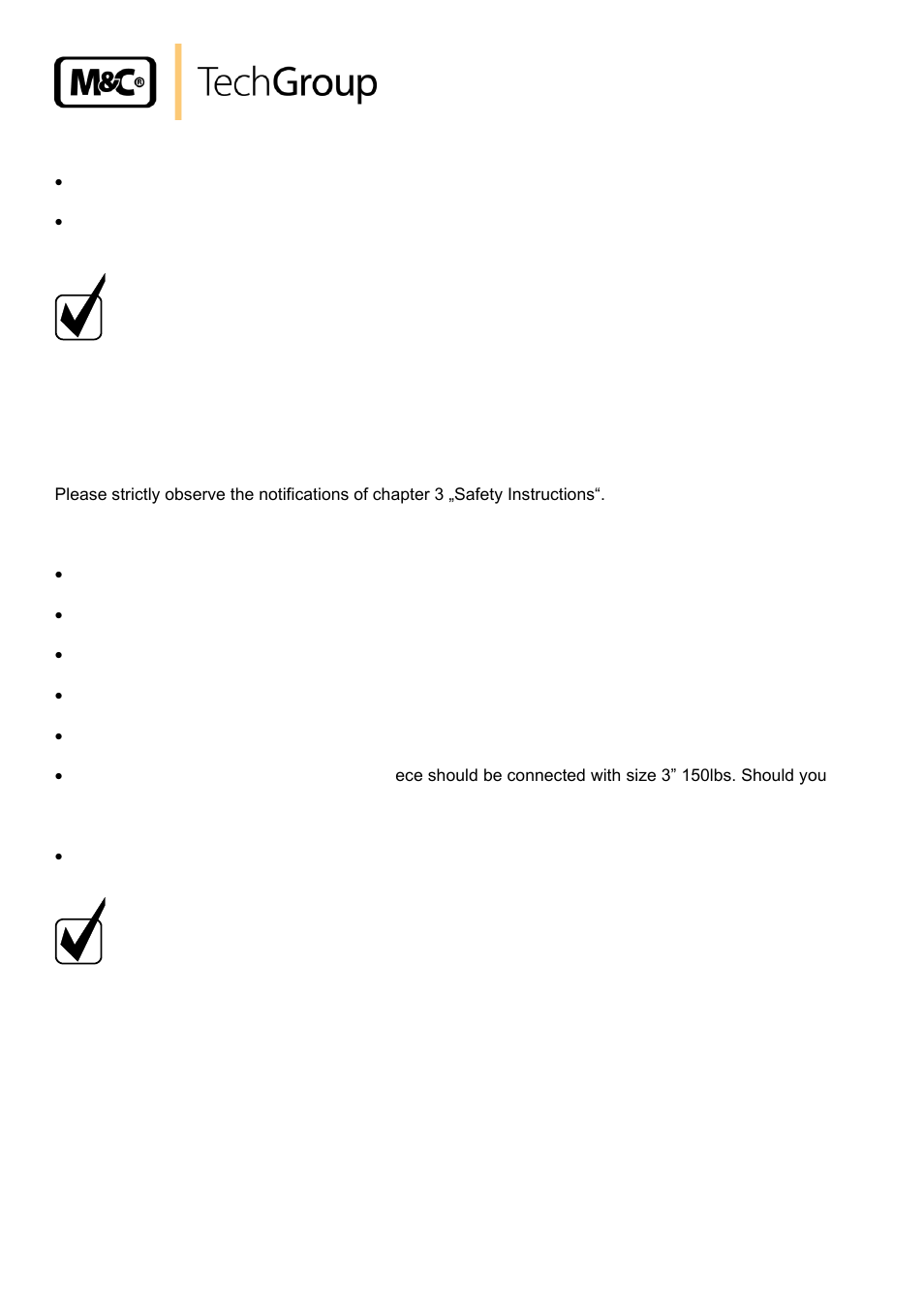 Receipt of goods and storage, Installation and dimensions | M&C TechGroup SP2006-H280_DIL Operator's manual User Manual | Page 14 / 35