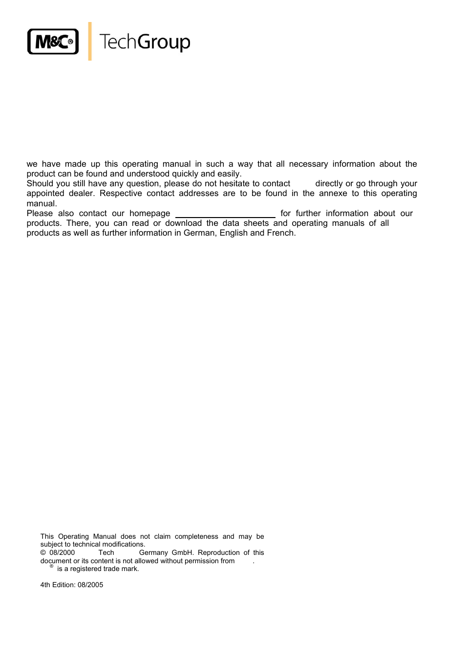 M&C TechGroup SP210-H_W Operator's manual User Manual | Page 2 / 16