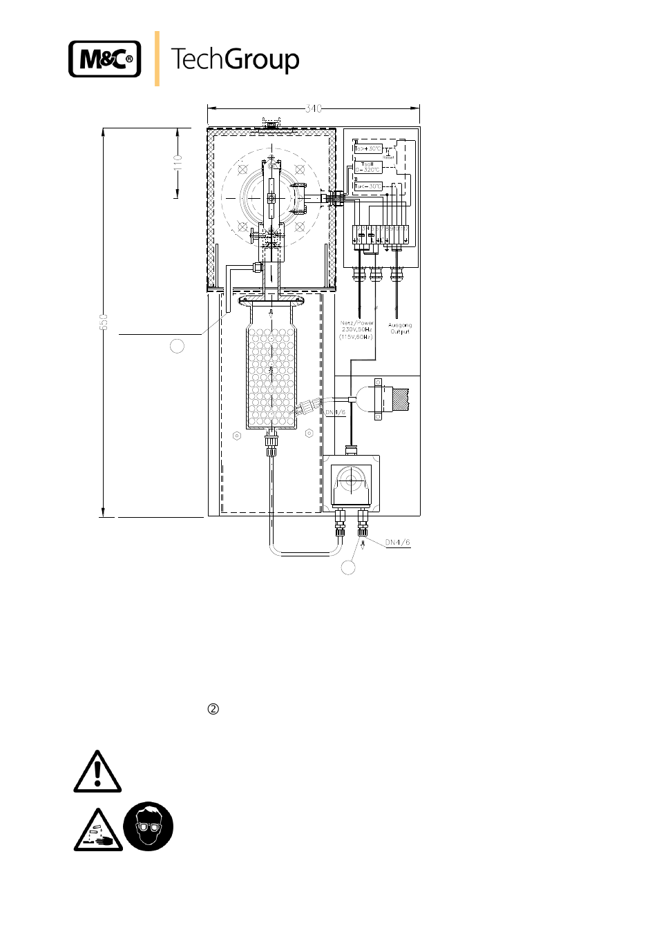 Connecting the condensate evacuation, Figure 8 | M&C TechGroup SP2000-H320_S2 Operator's manual User Manual | Page 19 / 39