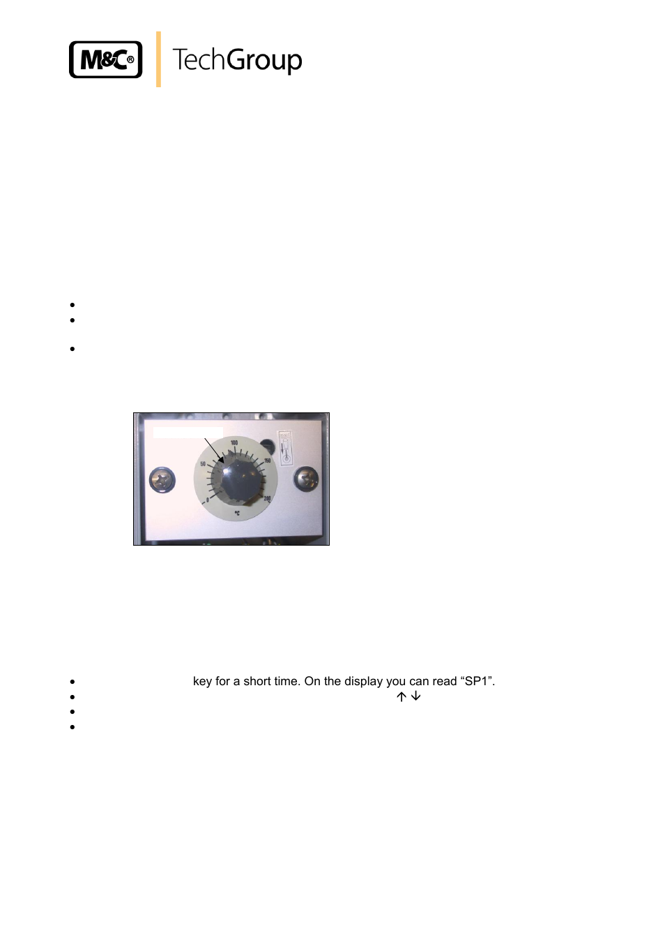Adjustment of the set value temperature, Version sp2000-h320/s, Version sp2000-h320/s1 | Figure 12, Set value adjustment on version sp2000-h320/s | M&C TechGroup SP2000-H320_S2 Operator's manual User Manual | Page 25 / 39