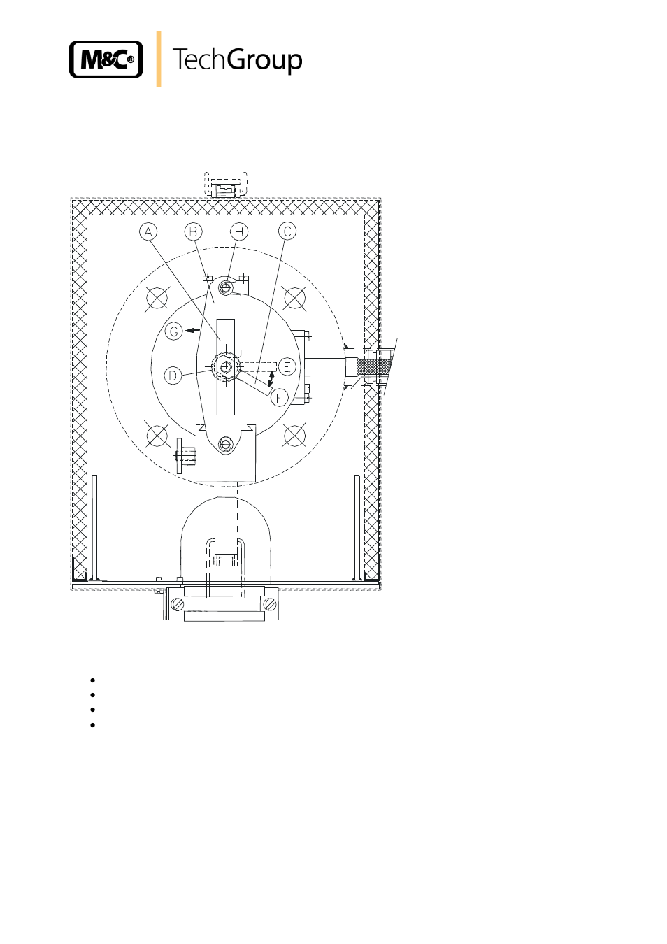 Figure 4, Schematic drawing of the filter housing cover | M&C TechGroup SP2600-H_C_I_BB_F_0,1GF190 Operator's manual User Manual | Page 13 / 19