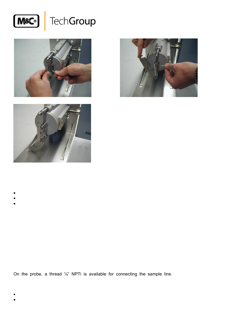 Supply connections, Pneumatic connection, Connection of the sample line | Figure 5, Dismounting of the filter housing cover | M&C TechGroup SP2600-H_C_I_BB_F_0,1GF190 Operator's manual User Manual | Page 14 / 19