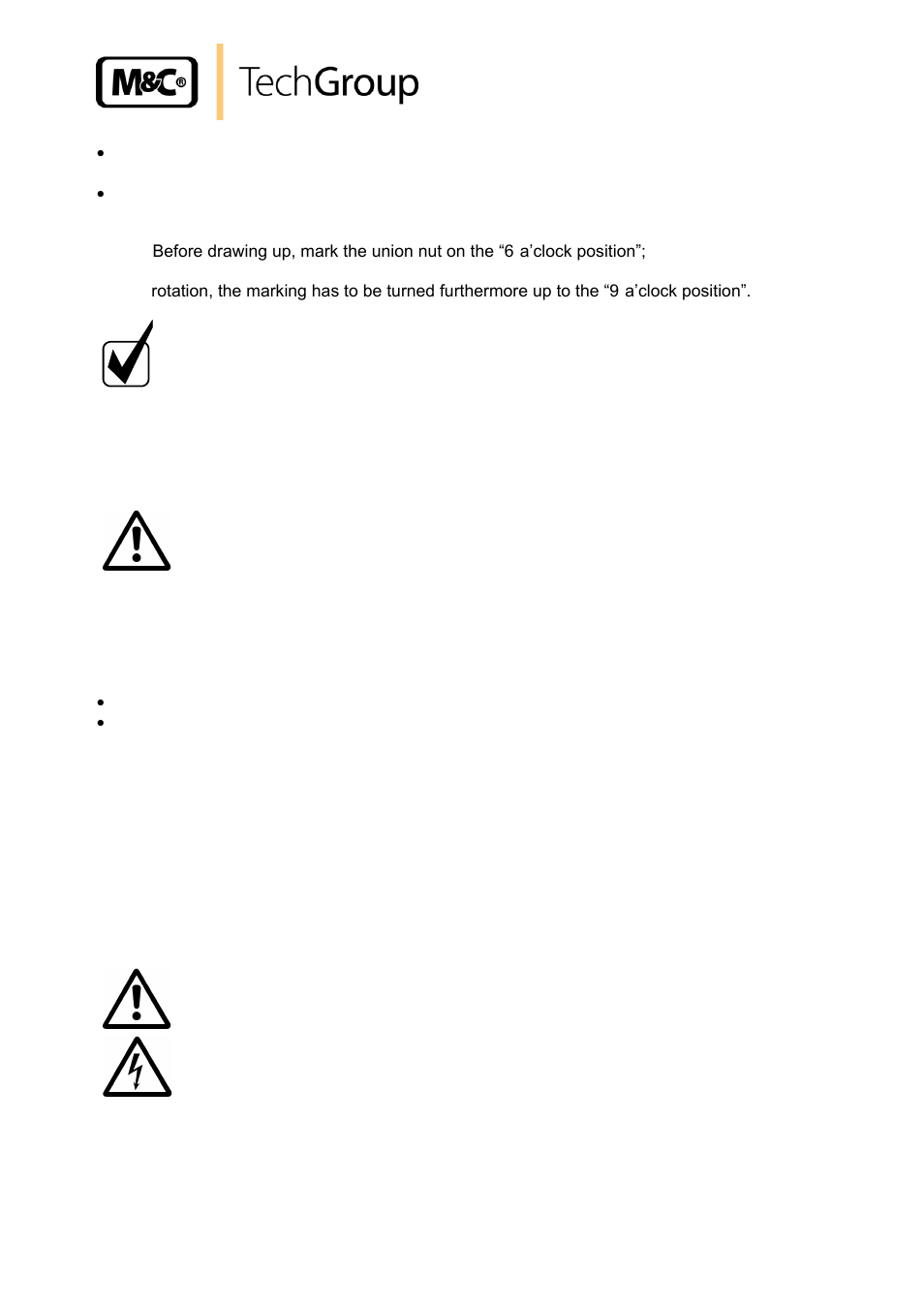 Connection of the backpurge and calibration gas, Electrical connection | M&C TechGroup SP2600-H_C_I_BB_F_0,1GF190 Operator's manual User Manual | Page 15 / 19