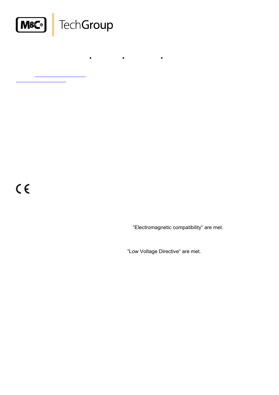 General information, Declaration of conformity | M&C TechGroup SP2600-H_C_I_BB_F_0,1GF190 Operator's manual User Manual | Page 4 / 19