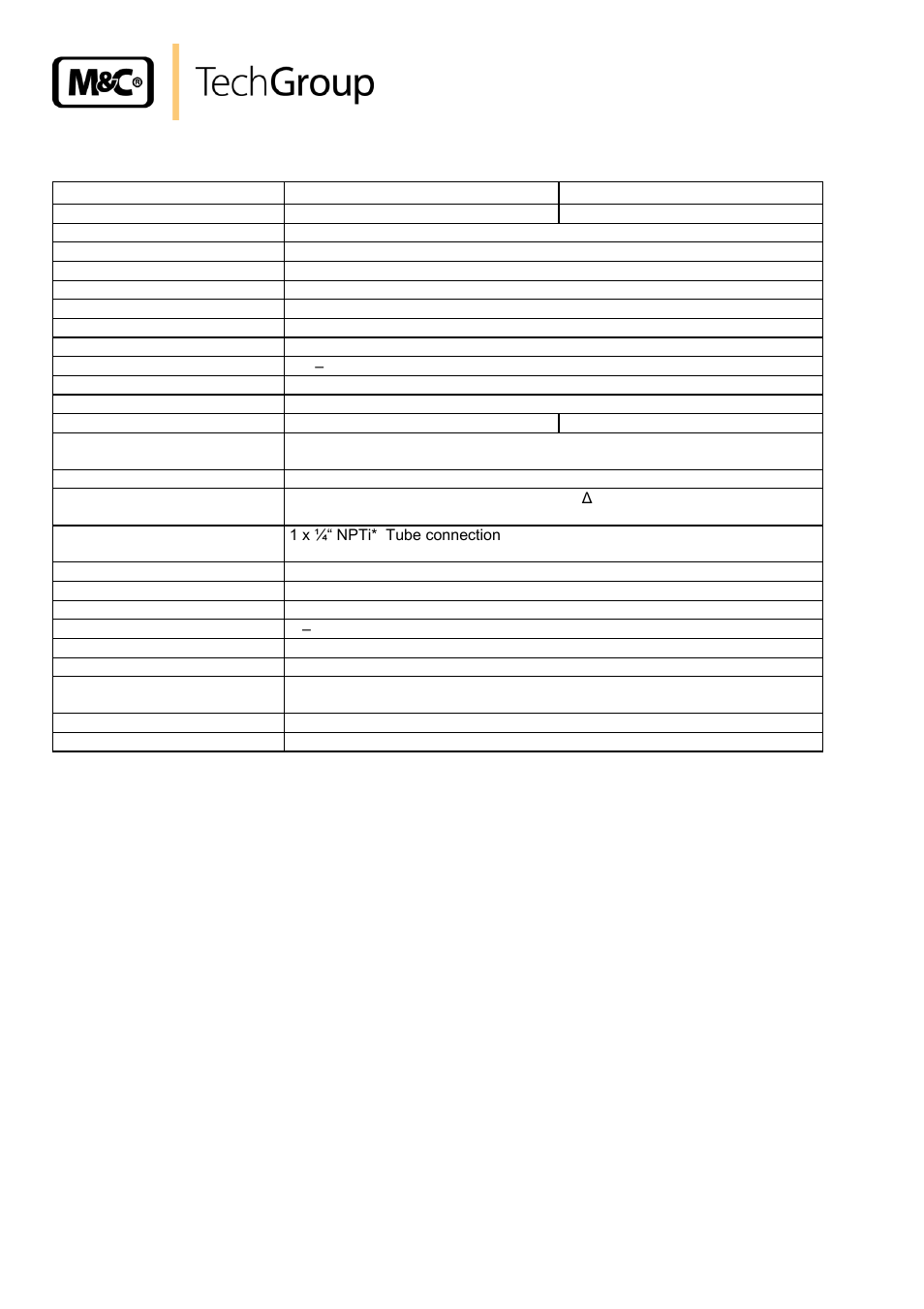 Technical data, Description | M&C TechGroup SP2600-H_C_I_BB_F_0,1GF190 Operator's manual User Manual | Page 8 / 19