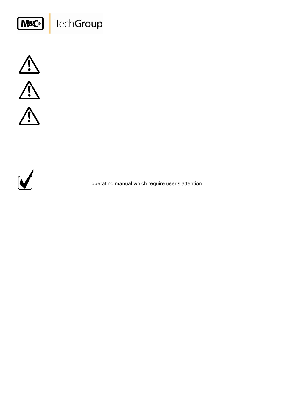 Used terms and signal indications | M&C TechGroup SP35-H... Operator's manual User Manual | Page 6 / 13