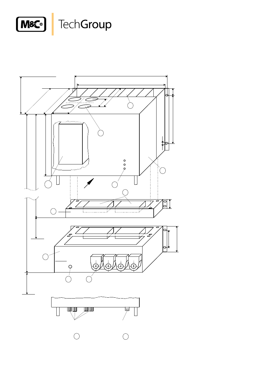 Description, Figure 2, Ec/ecs with options ec-f and ec-fd | 9description, View a a, Necessary locating distance | M&C TechGroup ECS Operator's manual User Manual | Page 10 / 37