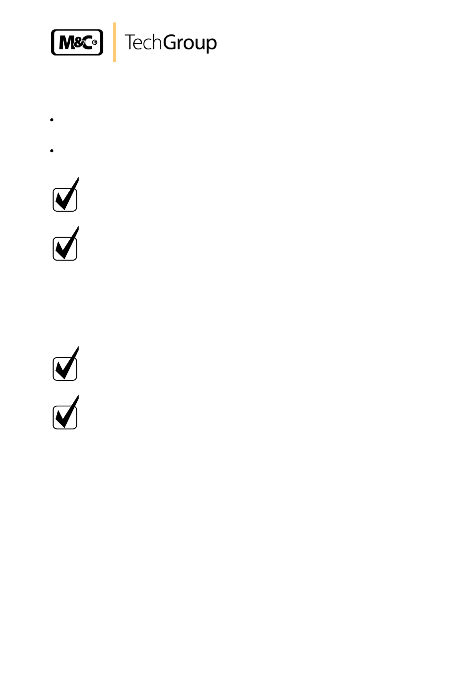 Reception and storage, Installation instructions | M&C TechGroup ECS Operator's manual User Manual | Page 13 / 37