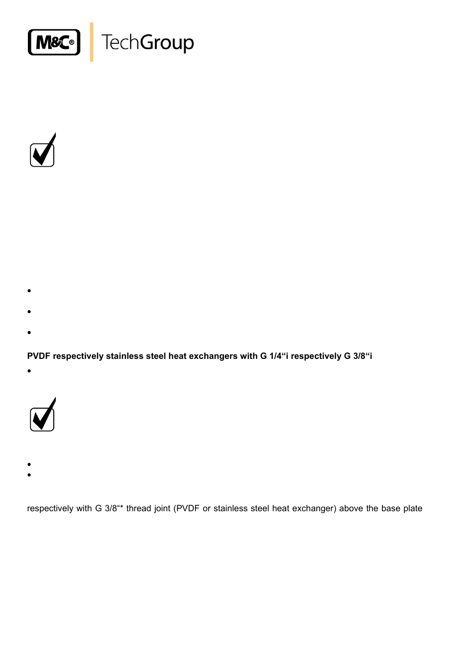 Supply connections, Hose connections | M&C TechGroup ECS Operator's manual User Manual | Page 14 / 37
