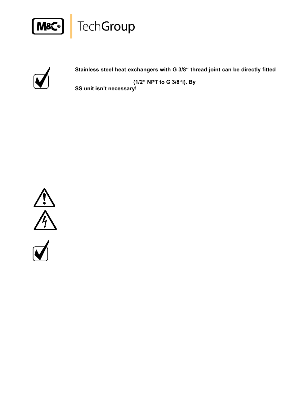 Electrical connections, 2 electrical connections | M&C TechGroup ECS Operator's manual User Manual | Page 15 / 37