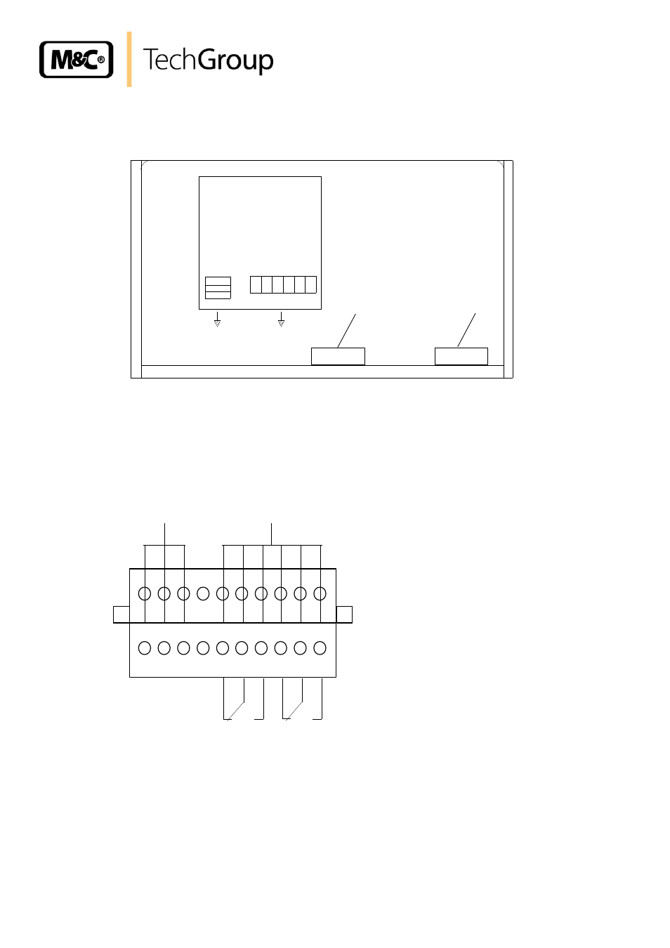 Figure 5, Electrical sockets, Figure 6 | Pin configuration from model nos. 96, For location of the clamp x0 see fig.4 | M&C TechGroup ECS Operator's manual User Manual | Page 16 / 37