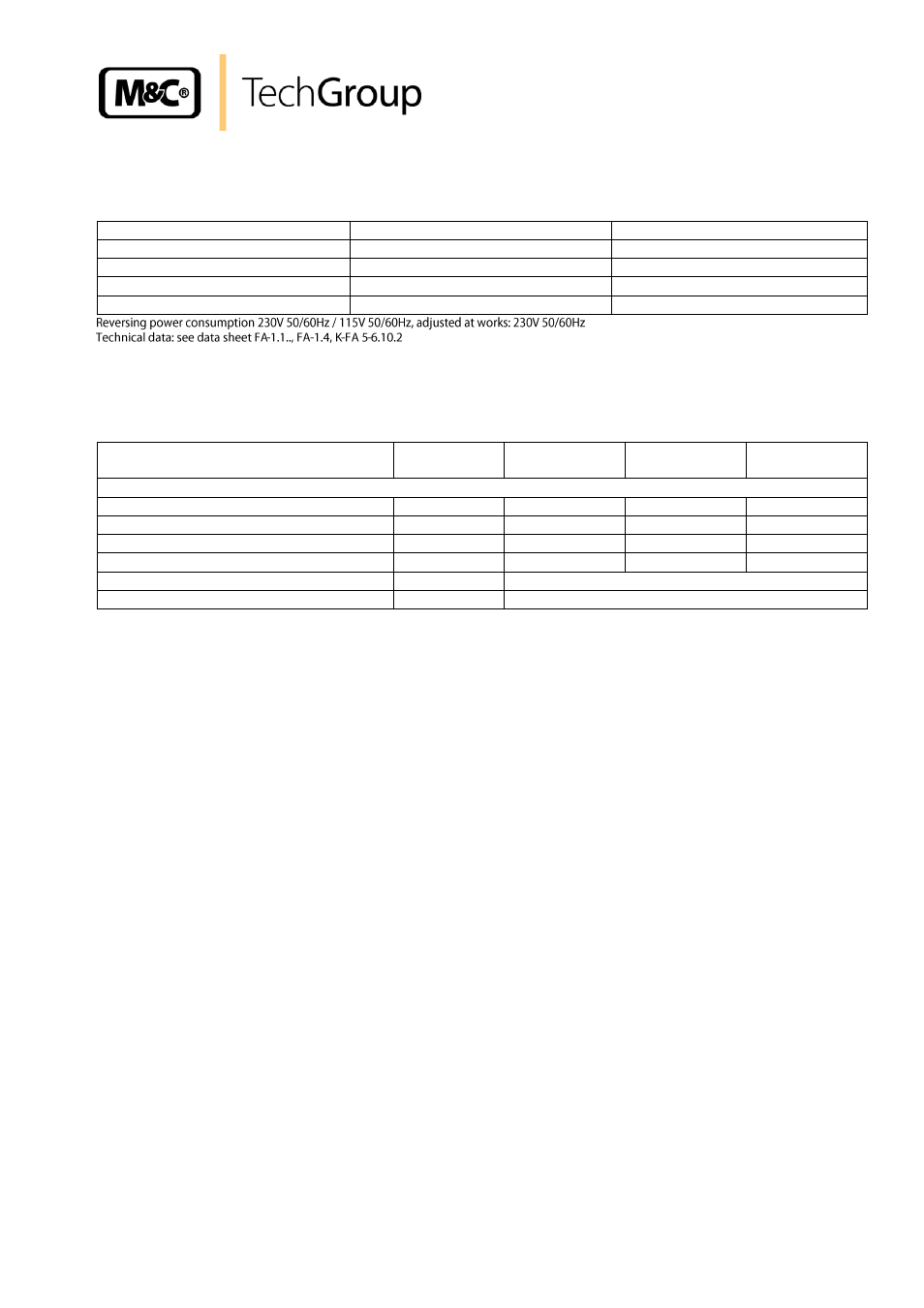 Options | M&C TechGroup FA1-H Operator's manual User Manual | Page 8 / 15