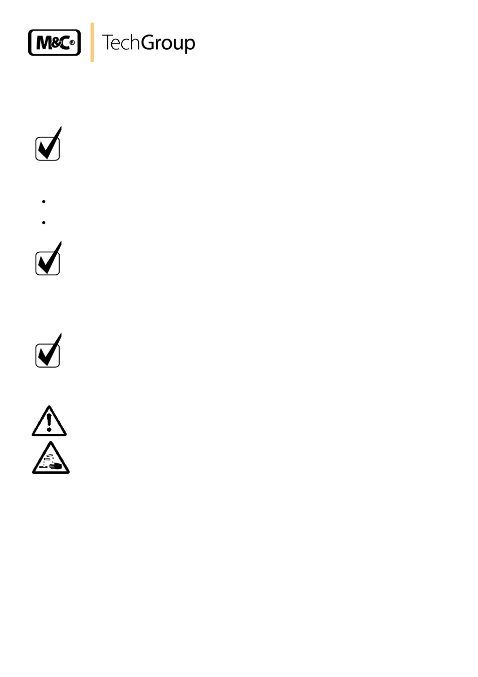 Start-up, Closing down | M&C TechGroup ECM Series Operator's manual User Manual | Page 14 / 25