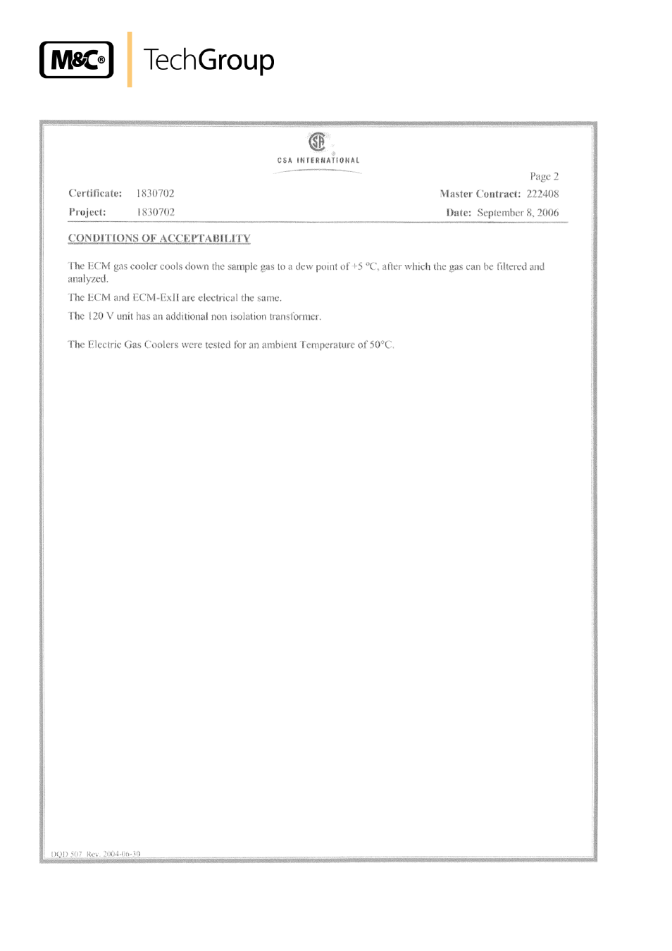 M&C TechGroup ECM Series Operator's manual User Manual | Page 24 / 25