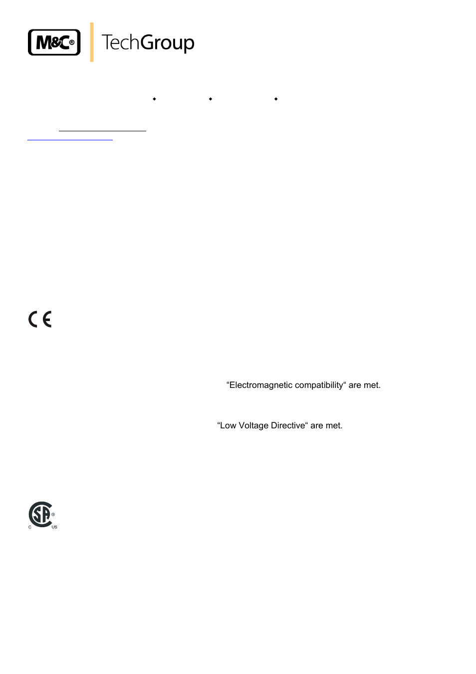General information, Declaration of conformity | M&C TechGroup ECM Series Operator's manual User Manual | Page 4 / 25
