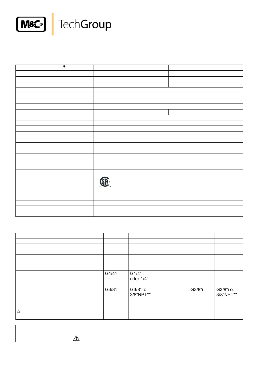 Technical data, For basic cooler ecm without heat exchanger, Options for basic cooler ecm | 2 options for basic cooler ecm | M&C TechGroup ECM Series Operator's manual User Manual | Page 8 / 25