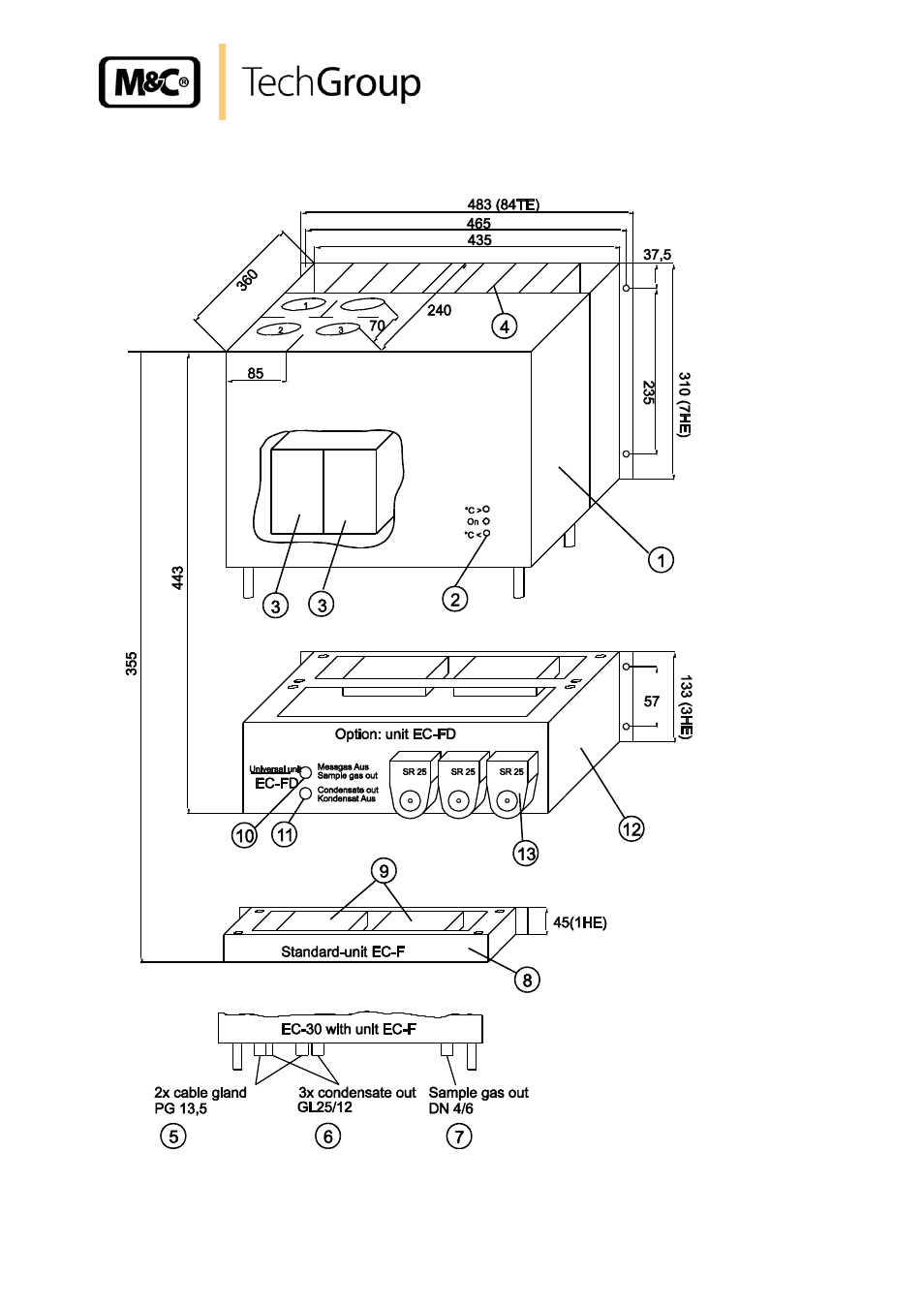 Assembly, Figure 2, Ec-30 with options ec-f and ec-fd | M&C TechGroup EC-30_FD Operator's manual User Manual | Page 11 / 40