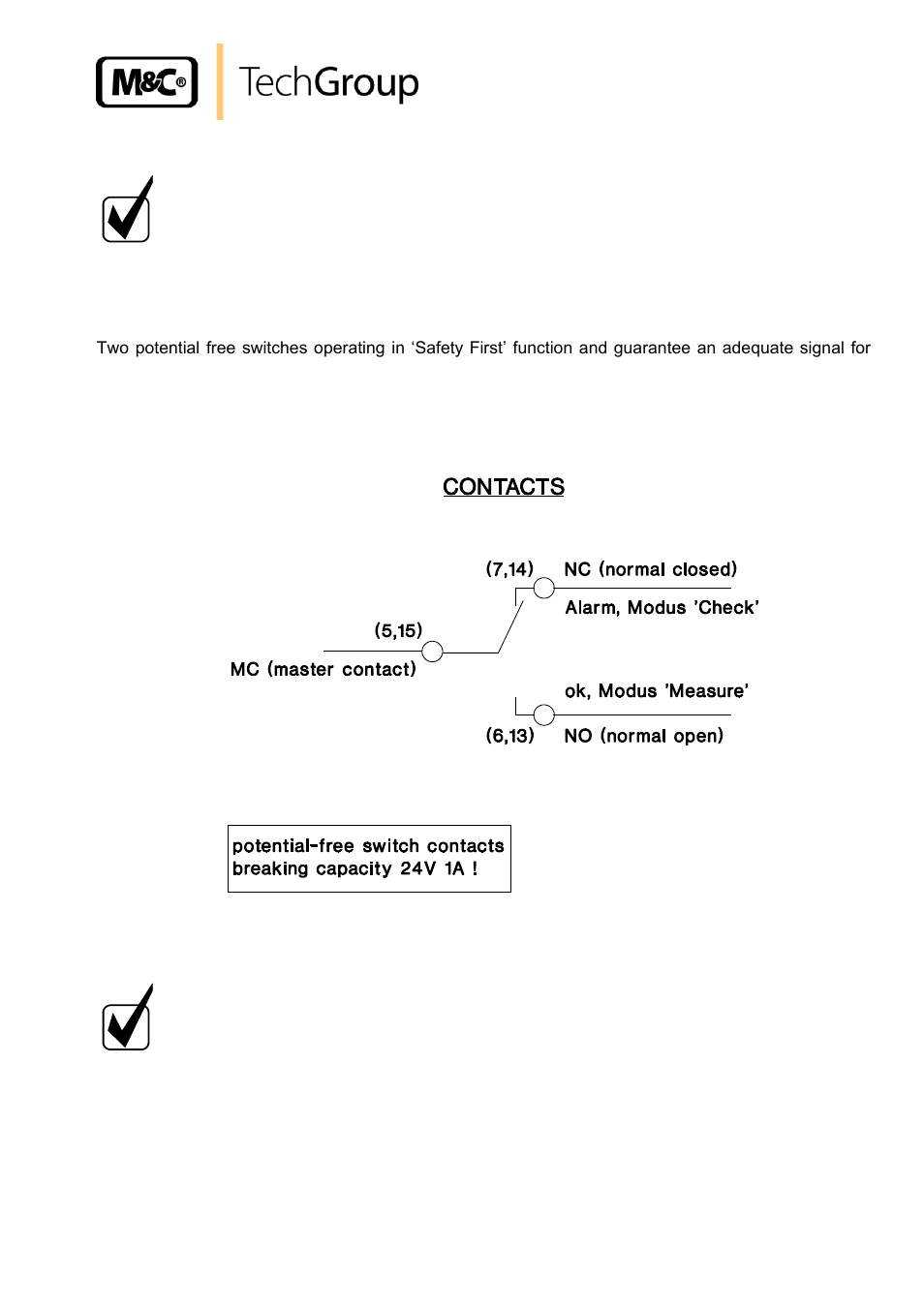 Sub-d-plug x2, Status contacts, Figure 8 | M&C TechGroup CSS Series Operator's manual User Manual | Page 19 / 41