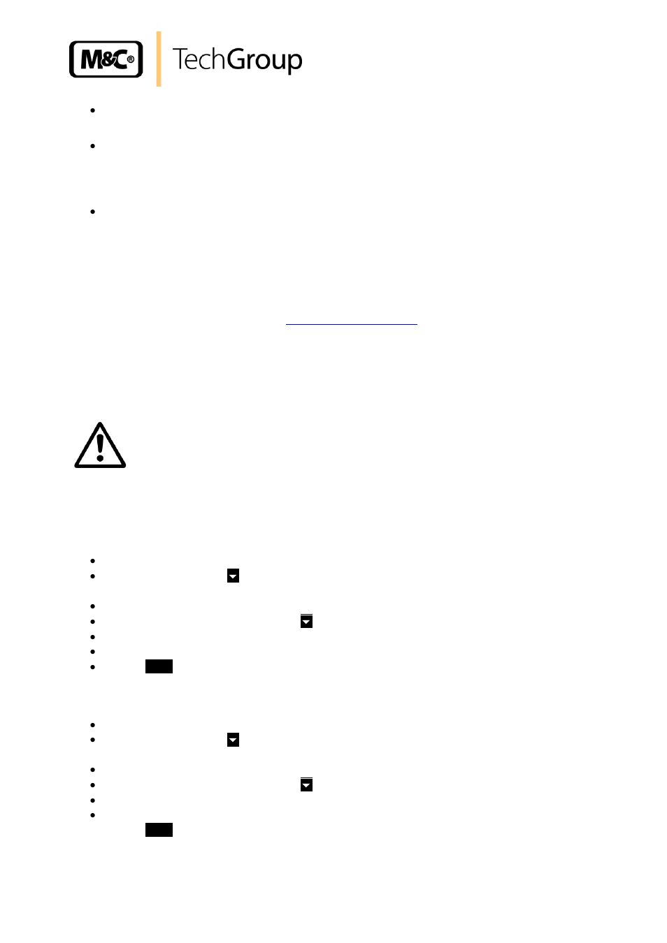 Change of parameters, Removing and activating the level inhibit | M&C TechGroup CSS Series Operator's manual User Manual | Page 25 / 41
