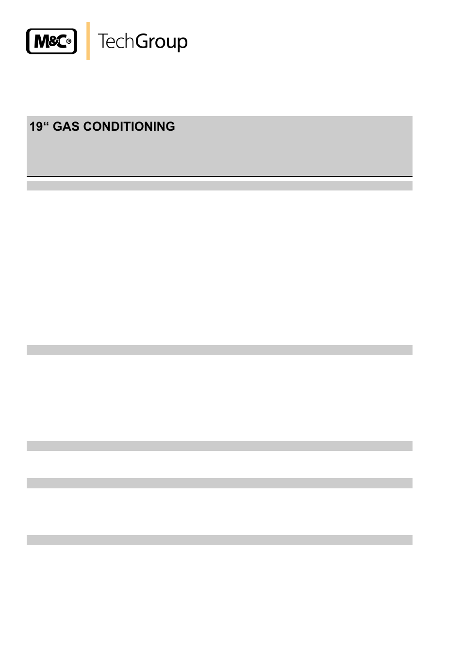 Spare part lists, 19“ gas conditioning unit type css | M&C TechGroup CSS Series Operator's manual User Manual | Page 36 / 41