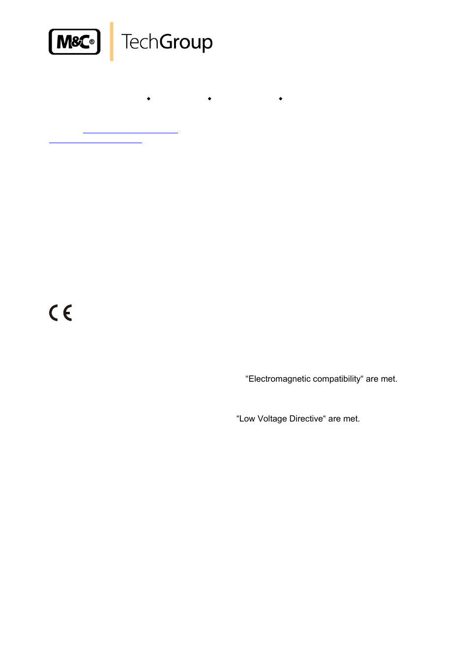 General information, Declaration of conformity | M&C TechGroup CSS Series Operator's manual User Manual | Page 5 / 41