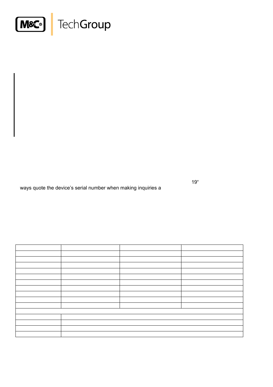 Introduction, Serial number, Power supply | M&C TechGroup CSS Series Operator's manual User Manual | Page 8 / 41