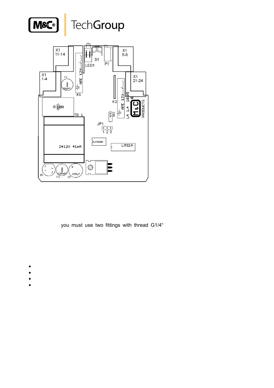 Pneumatical connections, Starting, Starting with a dry sensor | Figure 7, Insertion plan of the la-1.4 | M&C TechGroup LA 1.4 Operator's manual User Manual | Page 17 / 25