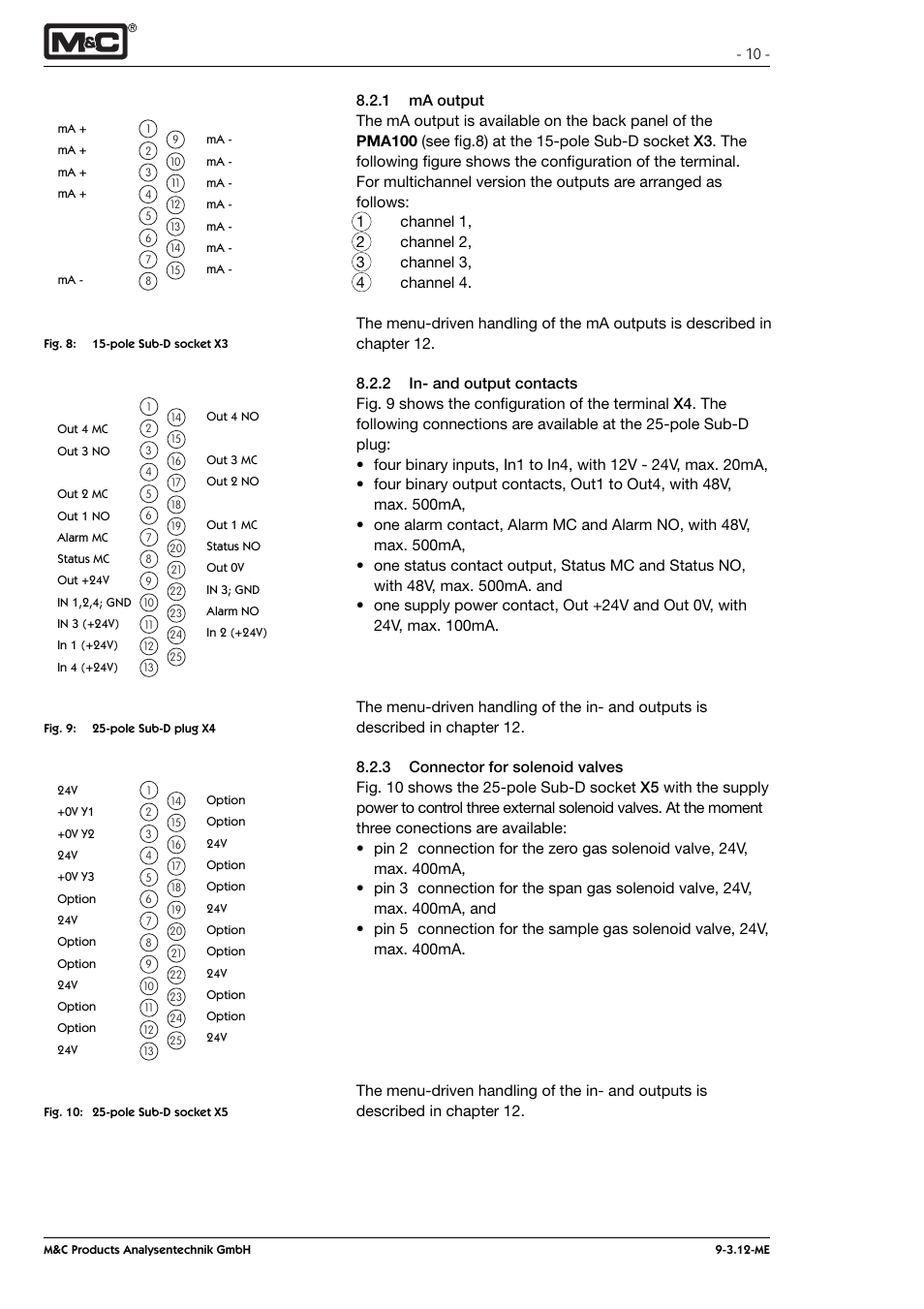 M&C TechGroup PMA 100 Operator's manual User Manual | Page 10 / 35